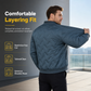 🔥LAST DAY SALE 70% OFF👍✨Men’s Premium Winter Coat – Wind-Blocking Chevron Weave with Plush Lamb Fleece Lining & Tailored Fit ❄️🧥