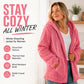 Hot Sale 50% OFF🔥 Women’s Cosy Hooded Zip Fleece Jacket – Soft, Warm & Perfect for Everyday Life🧥