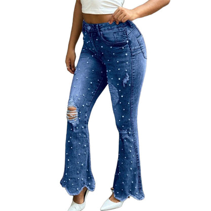 👖 💎 Women’s High-Waisted Distressed Flare Jeans✨𝘉𝘶𝘺 𝘢𝘯𝘺 2 𝘢𝘯𝘥 𝘨𝘦𝘵 𝘢𝘯 𝘦𝘹𝘵𝘳𝘢 8% 𝘥𝘪𝘴𝘤𝘰𝘶𝘯𝘵
