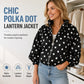 ✨⚪ Women's Casual Polka Dot Zipper Jacket