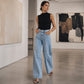 👖 Stretch Comfort, Flattering Wide-Leg Fit | Women's High-Rise Denim Jeans