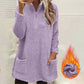 ☁️ Plush Warmth, Easy Half-Zip Style | Women's Pocket Sweatshirt ⚡ Free Shipping