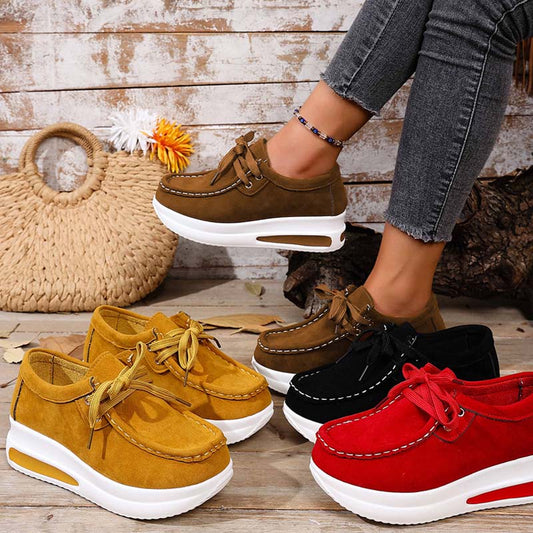 Women’s Casual Lace-Up Low Platform Shoes