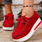 Women’s Casual Lace-Up Low Platform Shoes
