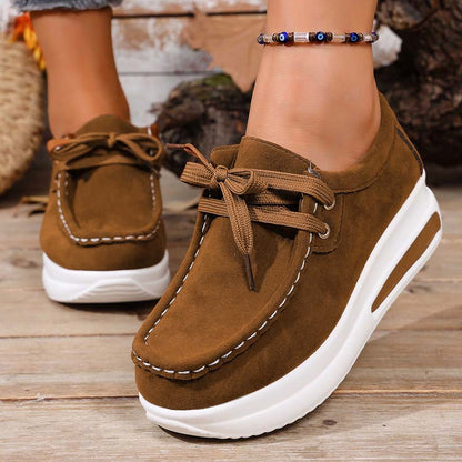 Women’s Casual Lace-Up Low Platform Shoes