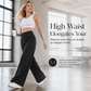 ✨ Polished Comfort | Women's High-Waisted Tailored Wide-Leg Pants with Flowy Drape