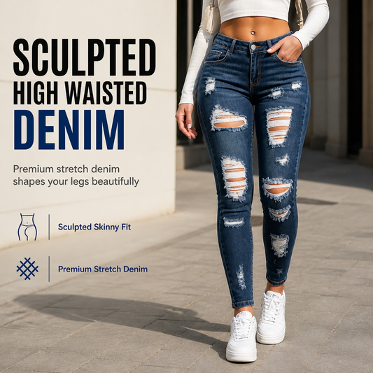 👖 Women's High Waisted Ripped Skinny Jeans Distressed Stretch Denim Pants✨𝘉𝘶𝘺 𝘢𝘯𝘺 2 𝘢𝘯𝘥 𝘨𝘦𝘵 𝘢𝘯 𝘦𝘹𝘵𝘳𝘢 8% 𝘥𝘪𝘴𝘤𝘰𝘶𝘯𝘵