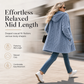 ☁️ Plush Warmth, Textured Elegance | Women's Mid-Length Pocket Cardigan