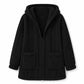 ☁️ Plush Warmth, Textured Elegance | Women's Mid-Length Pocket Cardigan