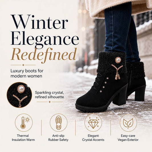 Women's Thick Warm Chunky Heel Boots