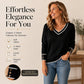 ✨ Easy Everyday Comfort | Women's Relaxed Button-Front Long-Sleeve Blouse