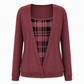 🏁  Women's Layered Look Plaid Knit Top✨𝘉𝘶𝘺 𝘢𝘯𝘺 2 𝘢𝘯𝘥 𝘨𝘦𝘵 𝘢𝘯 𝘦𝘹𝘵𝘳𝘢 8% 𝘥𝘪𝘴𝘤𝘰𝘶𝘯𝘵