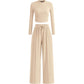 Women's Ribbed Crop Top & Wide-Leg Pants Set✨𝘉𝘶𝘺 𝘢𝘯𝘺 2 𝘢𝘯𝘥 𝘨𝘦𝘵 𝘢𝘯 𝘦𝘹𝘵𝘳𝘢 8% 𝘥𝘪𝘴𝘤𝘰𝘶𝘯𝘵