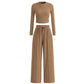 Women's Ribbed Crop Top & Wide-Leg Pants Set✨𝘉𝘶𝘺 𝘢𝘯𝘺 2 𝘢𝘯𝘥 𝘨𝘦𝘵 𝘢𝘯 𝘦𝘹𝘵𝘳𝘢 8% 𝘥𝘪𝘴𝘤𝘰𝘶𝘯𝘵