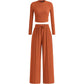 Women's Ribbed Crop Top & Wide-Leg Pants Set✨𝘉𝘶𝘺 𝘢𝘯𝘺 2 𝘢𝘯𝘥 𝘨𝘦𝘵 𝘢𝘯 𝘦𝘹𝘵𝘳𝘢 8% 𝘥𝘪𝘴𝘤𝘰𝘶𝘯𝘵