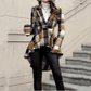✨ High-Low Hem, Waist-Flattering Shape | Women's Plaid Peplum Coat ⚡ Free Shipping