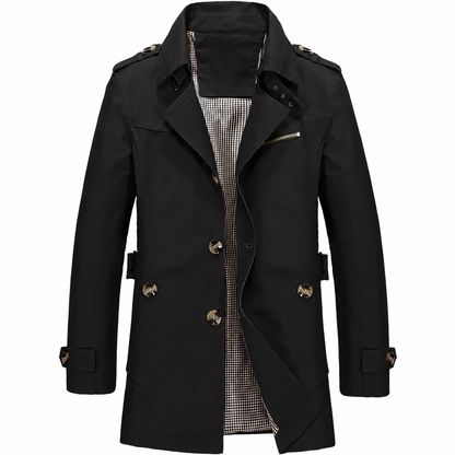 Men's Casual Pure Cotton Windbreaker Spring and Autumn Work Outerwear