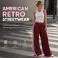 👖 Side Stripes, Leg-Lengthening Drape | Women's High-Waist Wide-Leg Sweatpants
