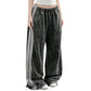 👖 Side Stripes, Leg-Lengthening Drape | Women's High-Waist Wide-Leg Sweatpants