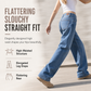 👖 Retro Denim Comfort | Women's High-Waisted Relaxed Straight-Leg Jeans with Vintage Wash