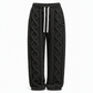 🔥 Cozy Texture | Women’s Flannel-Lined Embossed Straight-Leg Lounge Pants