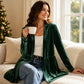 🎀 Women's Velvet Open Front Cardigan✨𝘉𝘶𝘺 𝘢𝘯𝘺 2 𝘢𝘯𝘥 𝘨𝘦𝘵 𝘢𝘯 𝘦𝘹𝘵𝘳𝘢 8% 𝘥𝘪𝘴𝘤𝘰𝘶𝘯𝘵