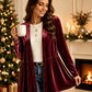 🎀 Women's Velvet Open Front Cardigan✨𝘉𝘶𝘺 𝘢𝘯𝘺 2 𝘢𝘯𝘥 𝘨𝘦𝘵 𝘢𝘯 𝘦𝘹𝘵𝘳𝘢 8% 𝘥𝘪𝘴𝘤𝘰𝘶𝘯𝘵