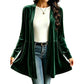 🎀 Women's Velvet Open Front Cardigan✨𝘉𝘶𝘺 𝘢𝘯𝘺 2 𝘢𝘯𝘥 𝘨𝘦𝘵 𝘢𝘯 𝘦𝘹𝘵𝘳𝘢 8% 𝘥𝘪𝘴𝘤𝘰𝘶𝘯𝘵