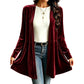 🎀 Women's Velvet Open Front Cardigan✨𝘉𝘶𝘺 𝘢𝘯𝘺 2 𝘢𝘯𝘥 𝘨𝘦𝘵 𝘢𝘯 𝘦𝘹𝘵𝘳𝘢 8% 𝘥𝘪𝘴𝘤𝘰𝘶𝘯𝘵