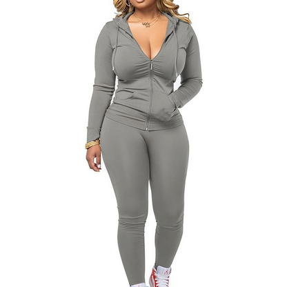 Women's Long Sleeve Hooded Sweatsuit