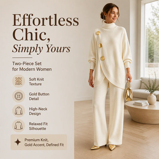 🧶 Cozy Turtleneck, Flattering Wide-Leg Style | Women's 2-Piece Knit Set ✨𝘉𝘶𝘺 𝘢𝘯𝘺 2 𝘢𝘯𝘥 𝘨𝘦𝘵 𝘢𝘯 𝘦𝘹𝘵𝘳𝘢 8% 𝘥𝘪𝘴𝘤𝘰𝘶𝘯𝘵