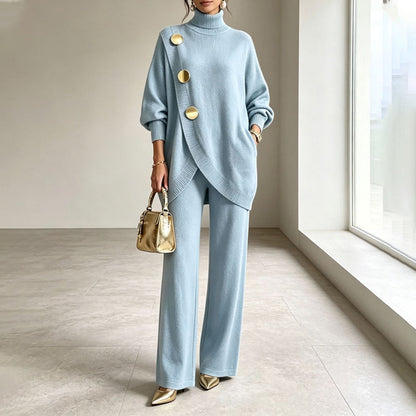 🧶 Cozy Turtleneck, Flattering Wide-Leg Style | Women's 2-Piece Knit Set ✨𝘉𝘶𝘺 𝘢𝘯𝘺 2 𝘢𝘯𝘥 𝘨𝘦𝘵 𝘢𝘯 𝘦𝘹𝘵𝘳𝘢 8% 𝘥𝘪𝘴𝘤𝘰𝘶𝘯𝘵