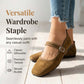 Comfortable PU Suede-Look Ballet Flats with Strap✨𝘉𝘶𝘺 𝘢𝘯𝘺 2 𝘢𝘯𝘥 𝘨𝘦𝘵 𝘢𝘯 𝘦𝘹𝘵𝘳𝘢 8% 𝘥𝘪𝘴𝘤𝘰𝘶𝘯𝘵