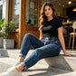 Hot Sale 50% OFF💖Women's Elastic Waist Denim Pants with Pockets