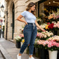 Hot Sale 50% OFF💖Women's Elastic Waist Denim Pants with Pockets