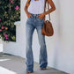 👖 Flattering Retro Style | Women’s High-Waist Distressed Flare Jeans