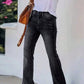 👖 Flattering Retro Style | Women’s High-Waist Distressed Flare Jeans