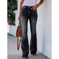 👖 Flattering Retro Style | Women’s High-Waist Distressed Flare Jeans