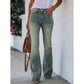 👖 Flattering Retro Style | Women’s High-Waist Distressed Flare Jeans