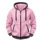 🔥 Everyday Warmth | Men’s Plush-Lined Full-Zip Hoodie with Drawstring Hood