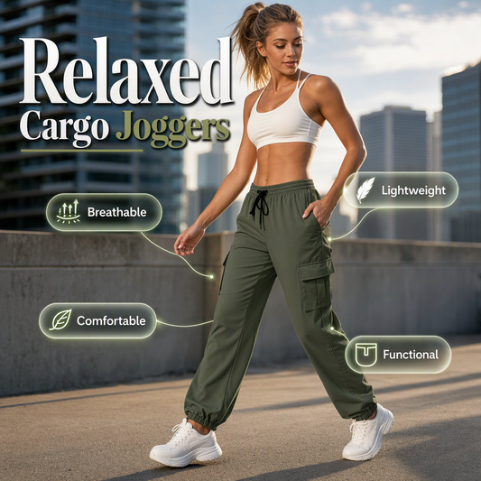 Women's Relaxed Cargo Joggers✨𝘉𝘶𝘺 𝘢𝘯𝘺 2 𝘢𝘯𝘥 𝘨𝘦𝘵 𝘢𝘯 𝘦𝘹𝘵𝘳𝘢 8% 𝘥𝘪𝘴𝘤𝘰𝘶𝘯𝘵