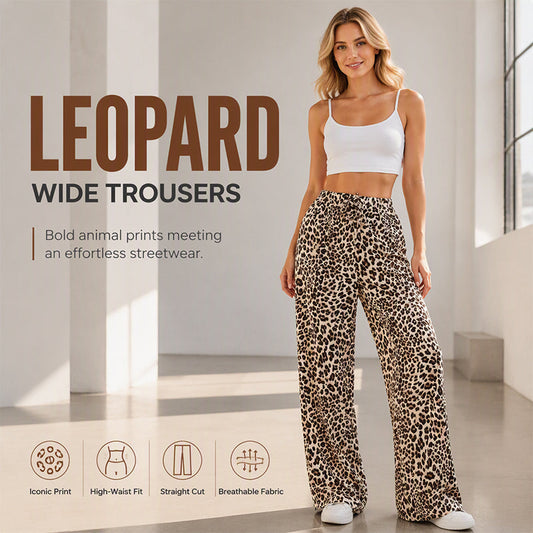 Hot Sale 50% OFF💖Women's Fashion Leopard Print Straight-Leg Wide Pants