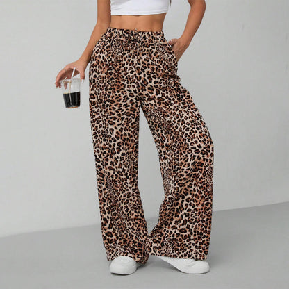 Hot Sale 50% OFF💖Women's Fashion Leopard Print Straight-Leg Wide Pants