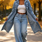 Hot Sale 50% OFF💖Women's Chic Long Denim Jacket