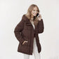 🌸Hot Sale 50% OFF✨  Women's Hooded Mid-Length Puffer Coat
