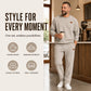 Hot Sale 50% OFF🔥Men's Jacquard Letter Sweatshirt & Drawstring Pants Set