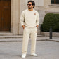 Hot Sale 50% OFF🔥Men's Jacquard Letter Sweatshirt & Drawstring Pants Set