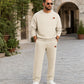 Hot Sale 50% OFF🔥Men's Jacquard Letter Sweatshirt & Drawstring Pants Set