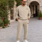 Hot Sale 50% OFF🔥Men's Jacquard Letter Sweatshirt & Drawstring Pants Set
