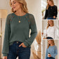 Women's Casual Ribbed Knit Long Sleeve Top✨𝘉𝘶𝘺 𝘢𝘯𝘺 2 𝘢𝘯𝘥 𝘨𝘦𝘵 𝘢𝘯 𝘦𝘹𝘵𝘳𝘢 8% 𝘥𝘪𝘴𝘤𝘰𝘶𝘯𝘵
